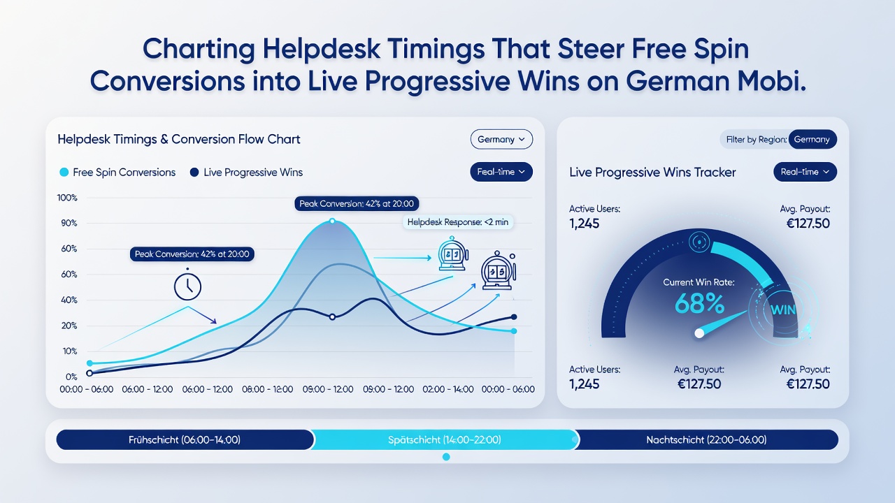 Grafik mit Zeitachsen zu Support-Timings und Jackpot-Konversionen auf deutschen mobilen Plattformen