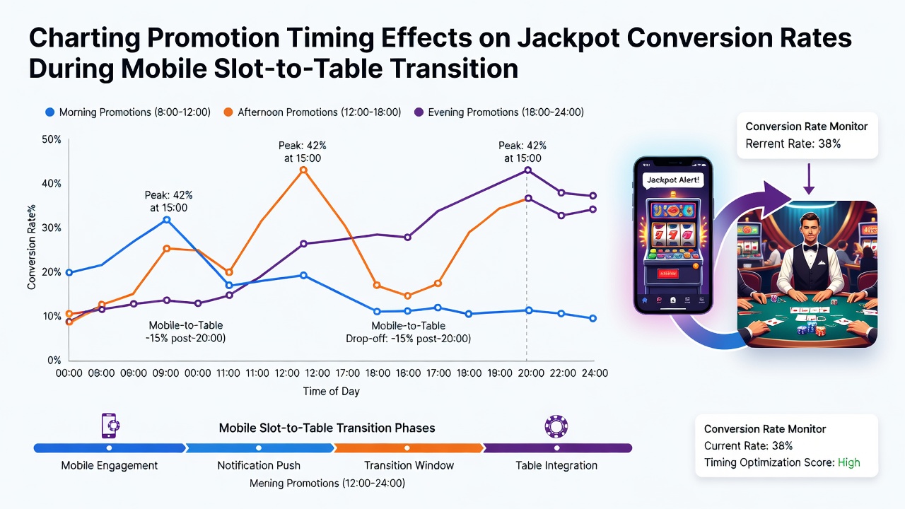 Grafik mit Timing-Daten und Konversionsraten für mobile Übergänge in deutschen Gaming-Umgebungen